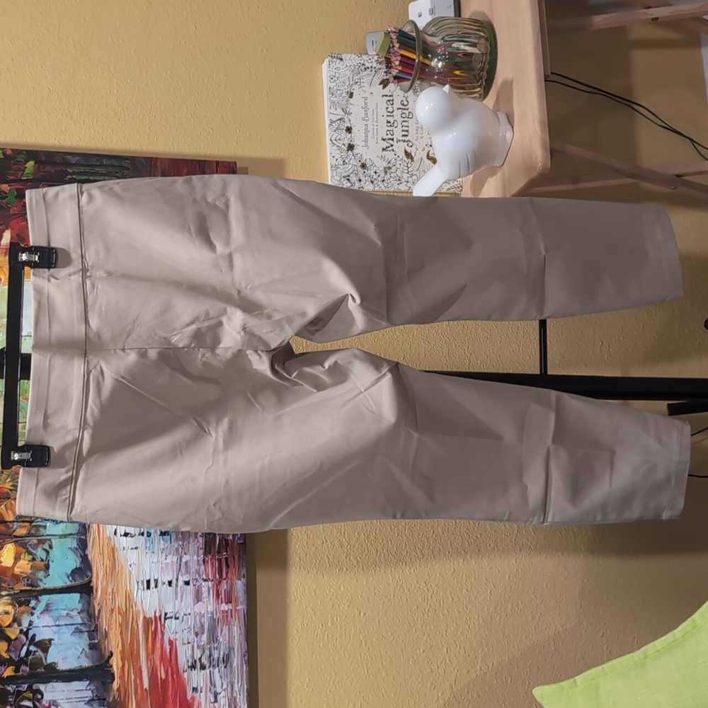 CHRISTOPHER & BANKS TAN PANTS 14 - Picture 7 of 9